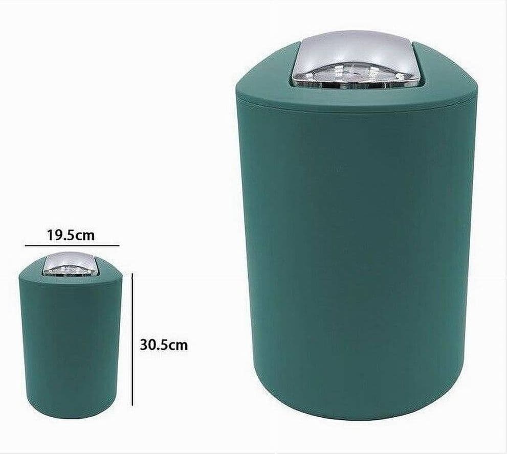 PATTUMIERA CESTINO SECCHIO RIFIUTI GETTACARTE ACCESSORI ARREDO BAGNO VERDE 69989 - 2