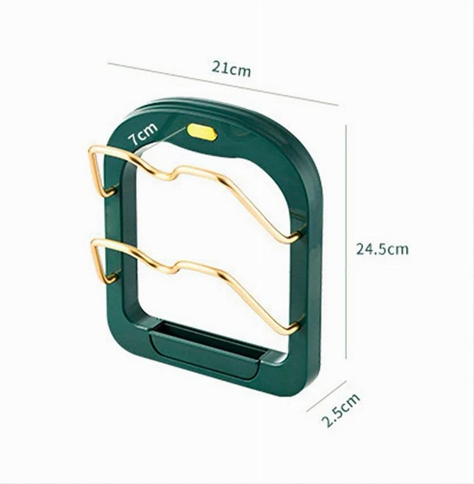 SUPPORTO PER COPERCHIO PENTOLA MESTOLI A PARETE UTENSILI CUCINA SALVASPAZIO - 4