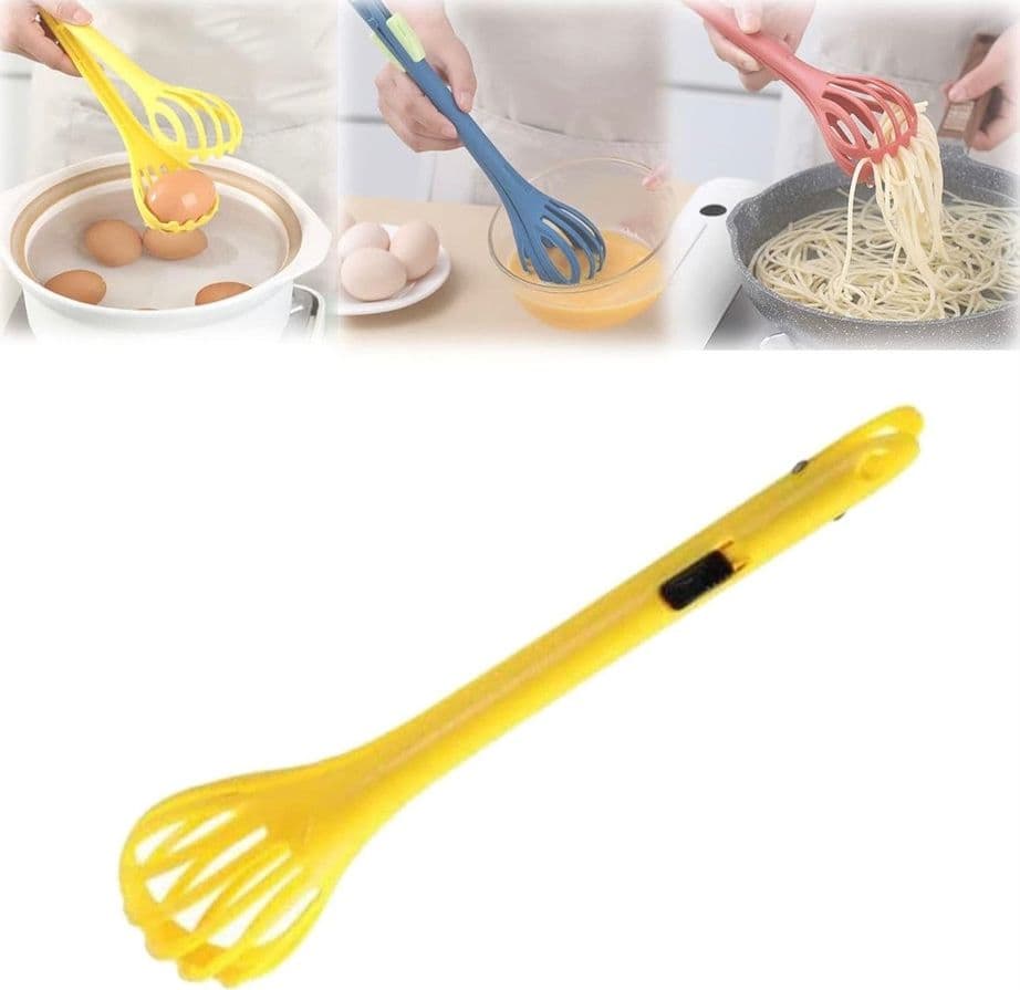 FRUSTA PINZA MULTIFUNZIONE MONTA MESCOLA SBATTE UTENSILE PER CUCINA ERGONOMICO CON CLIP - 6