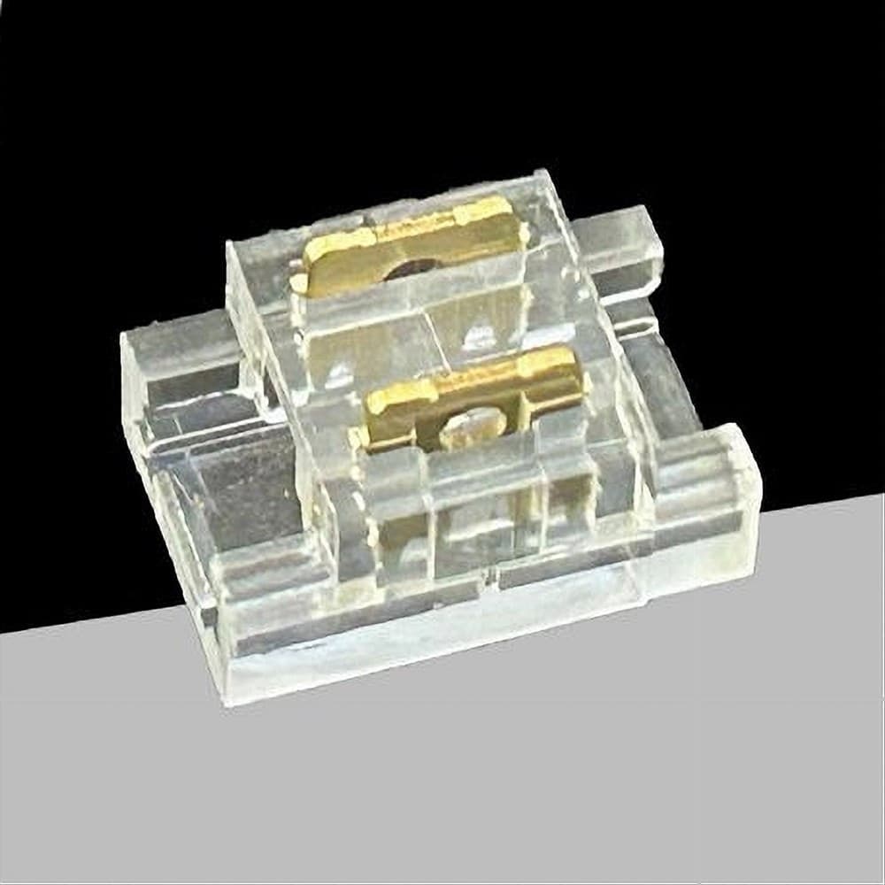 KIT 10PZ CONNETTORE TRASPARENTE LINEARE PER STRISCIA STRIP LED 2 PIN 5MM CN5MM-D - 3