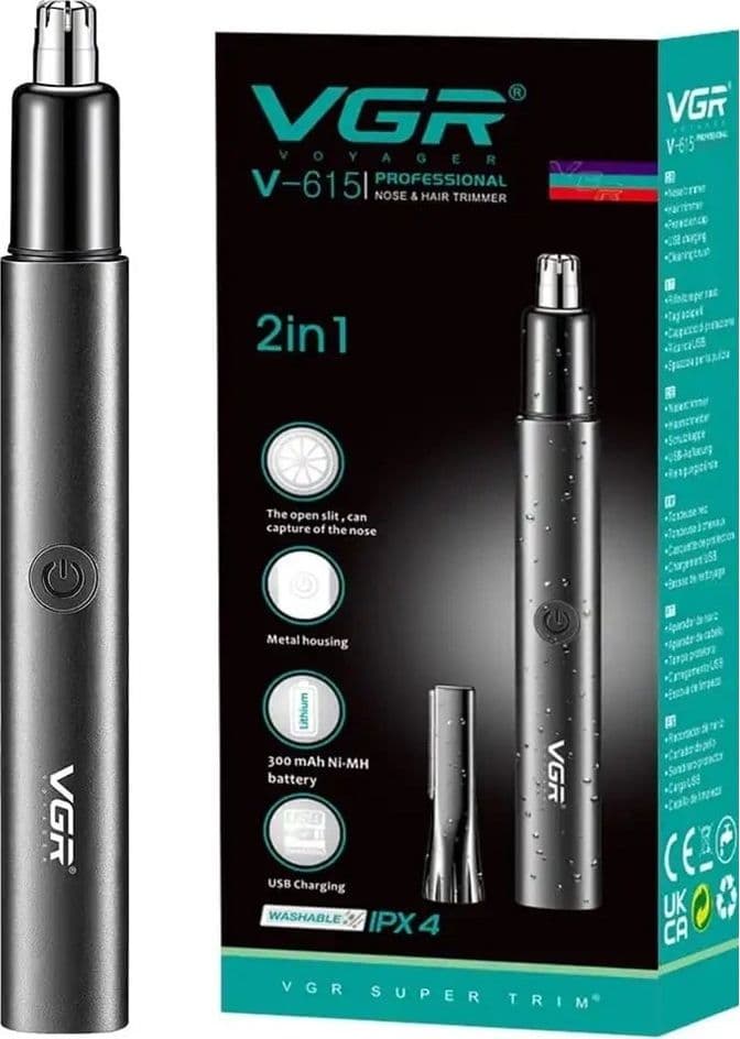 Tagliacapelli professionale VGR V-615 | Trimmer barber 2in1 naso e capelli - 10