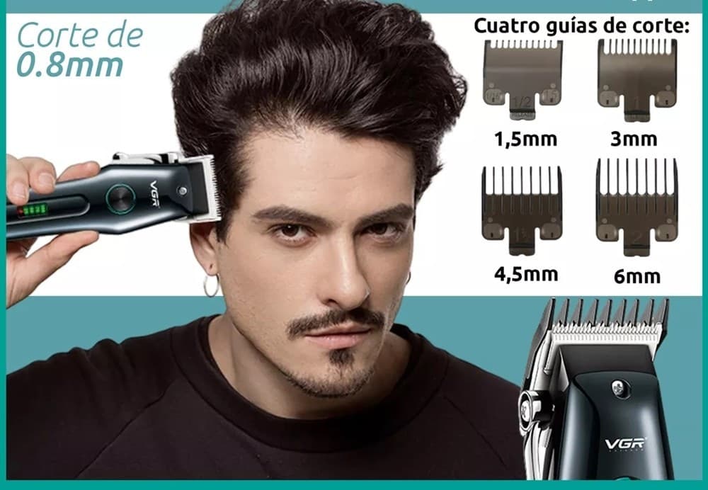 Tagliacapelli Professionale VGR V-969 – Rasoio Uomo Clipper Barber LED - 16