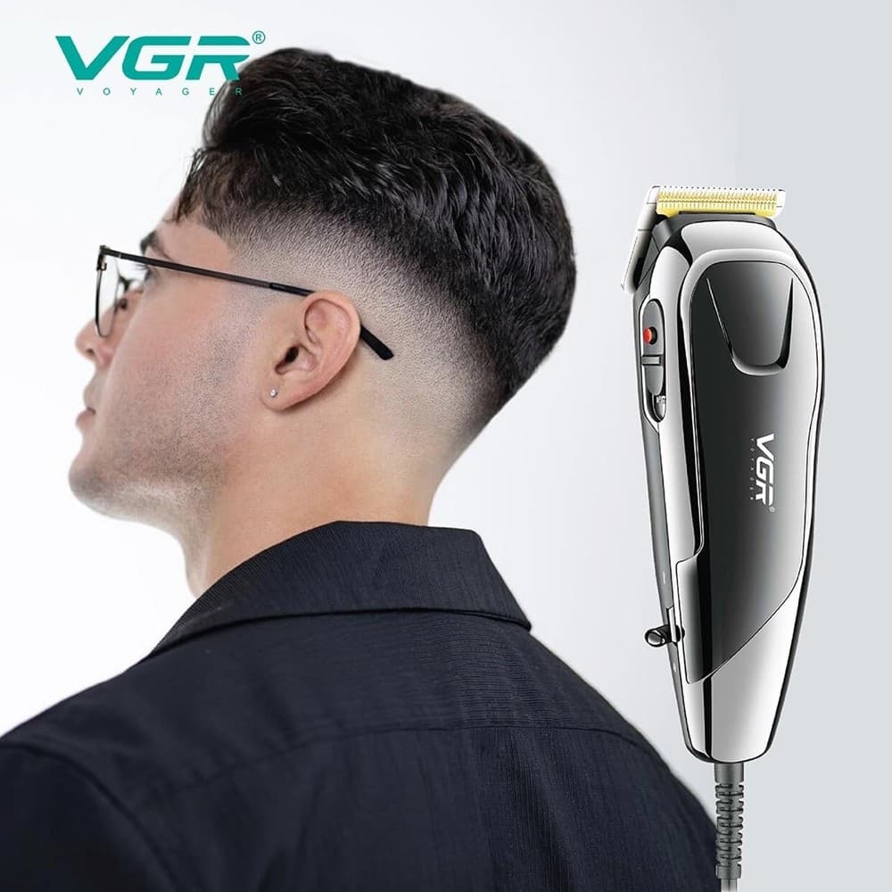 TAGLIACAPELLI PROFESSIONALE VGR V-127 LAMA IN ACCIAIO 8 PETTINI GUIDA CON FILO - 9