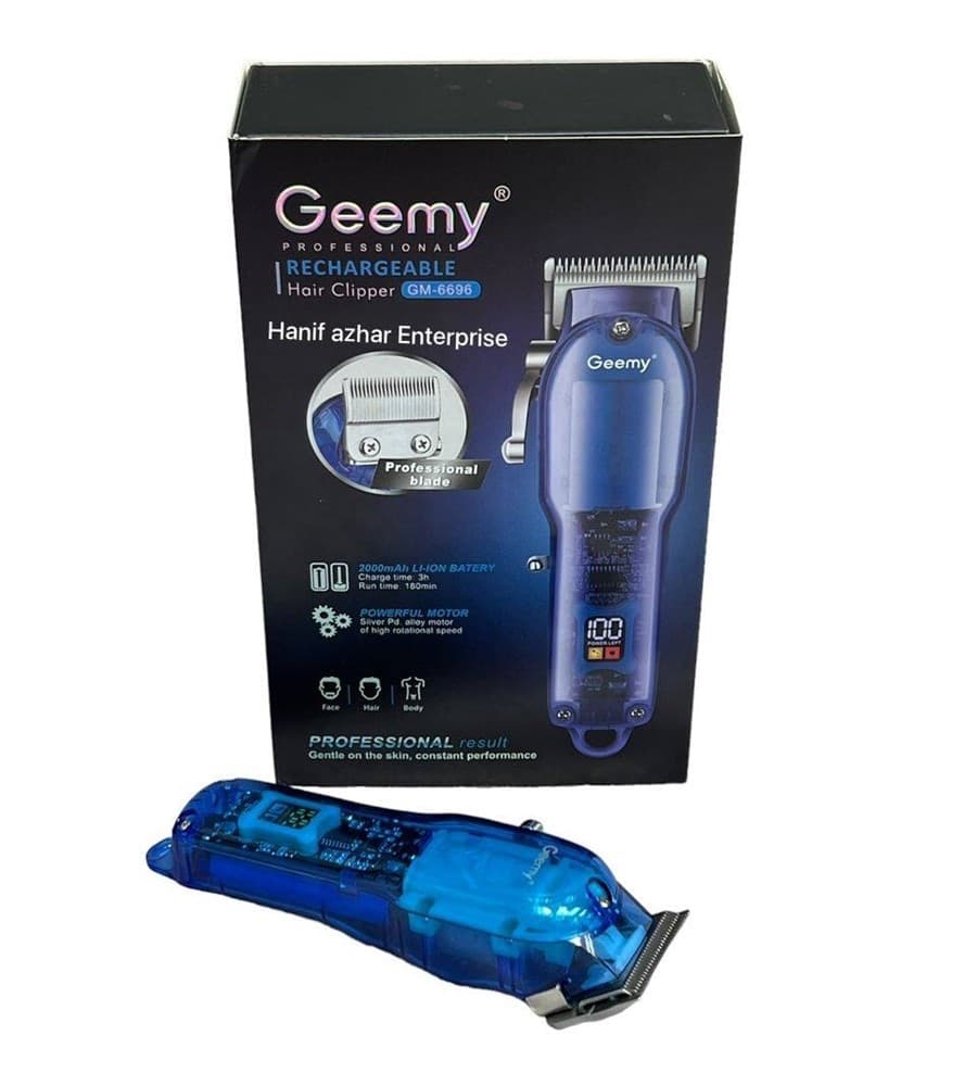 TAGLIACAPELLI PROFESSIONALE SENZA FILI DISPLAY LED CAPELLI BARBA A BATTERIA GM-6696 - 9