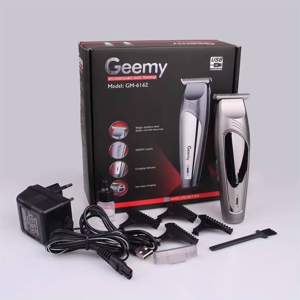 TAGLIACAPELLI PROFESSIONALE RICARICABILE ELETTRICO SENZA FILI TRIMMER UOMO GM-6162 - 10