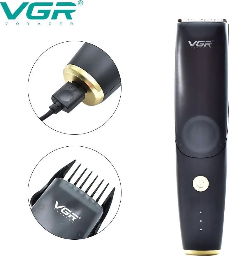 TAGLIACAPELLI BARBA RICARICABILE USB IMPERMEABILE SENZA FILI PROFESSIONALE V-233 - 14