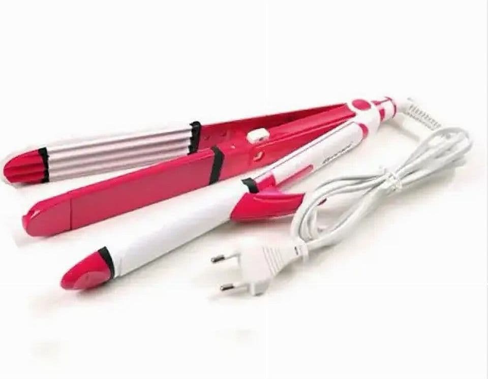 PIASTRA CAPELLI FERRO ARRICCIACAPELLI PROFESSIONALE MULTISTYLER 3 IN 1 GM-1958 - 9
