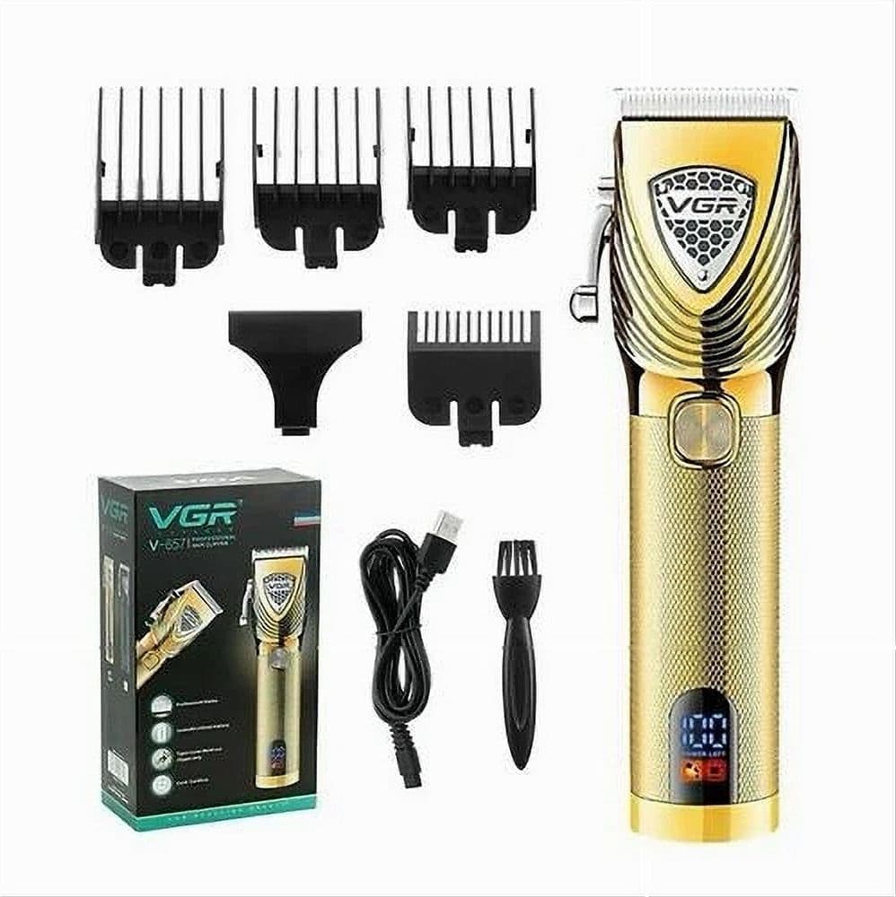TAGLIACAPELLI ELETTRICO PROFESSIONALE RICARICA USB DISPLAY LED RASOIO VGR V-657 - 9