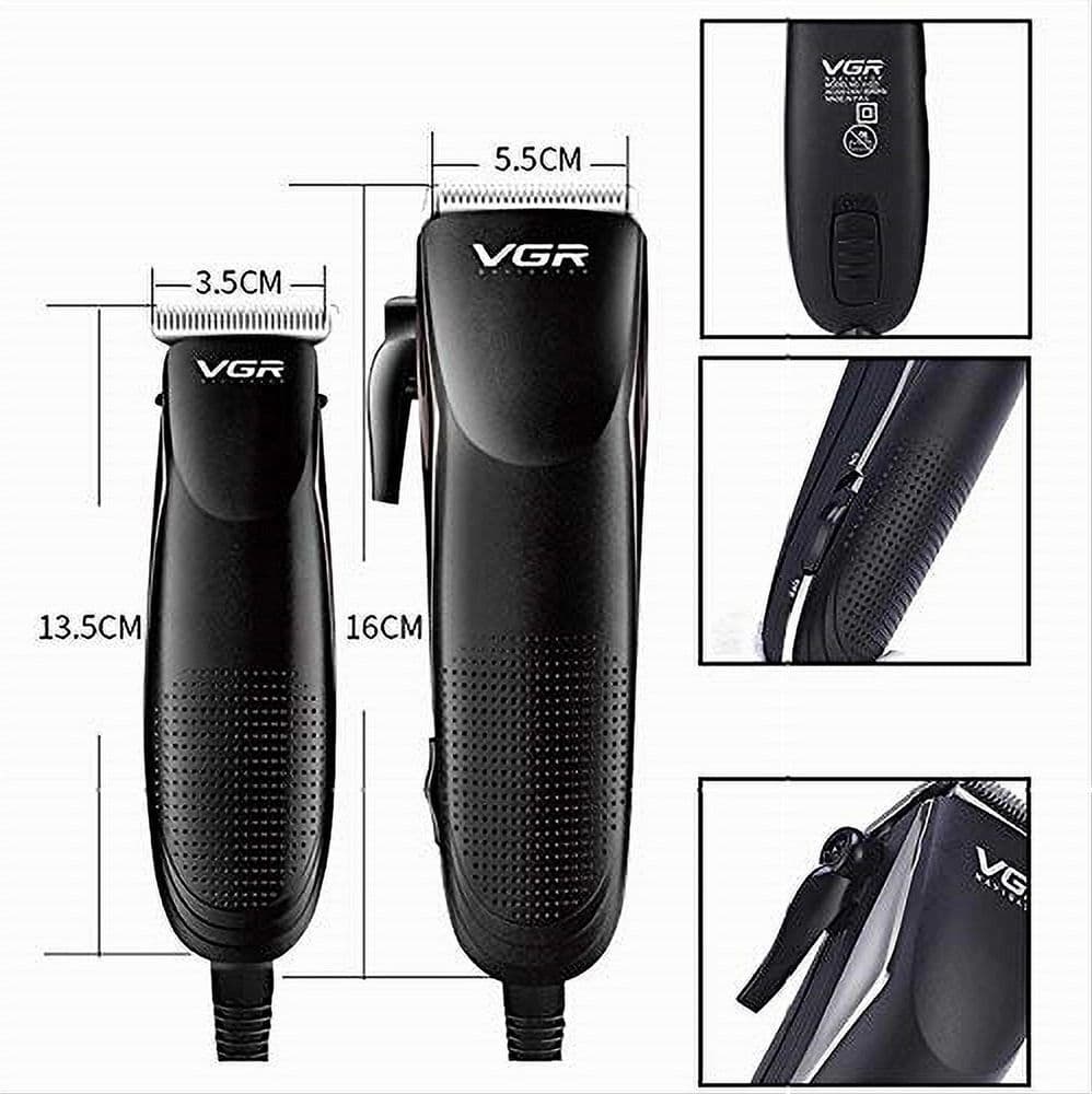 KIT A 2 RASOI COMBINATO TAGLIACAPELLI BARBA TRIMMER PROFESSIONALE CON FILO V-023 - 14