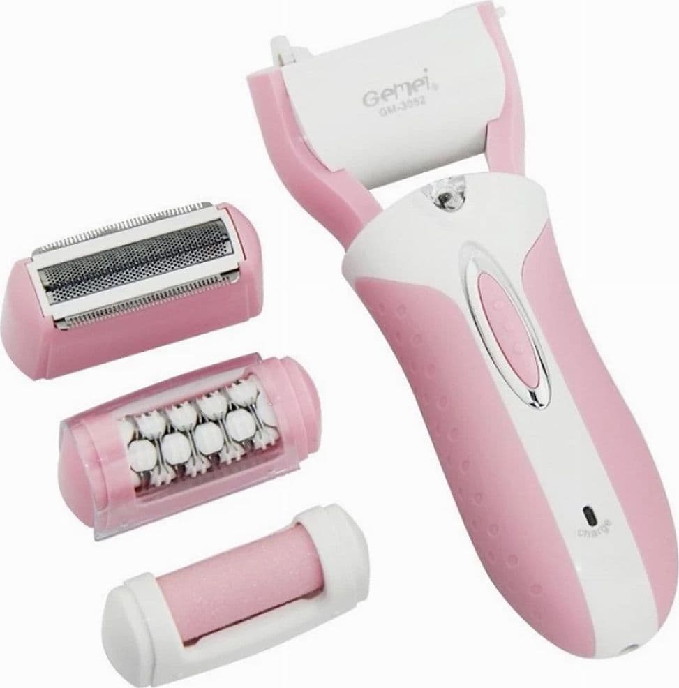 EPILATORE RASOIO ELETTRICO RICARICABILE 3IN1 DONNA CORPO PEDICURE LIMA GM-3052 - 14