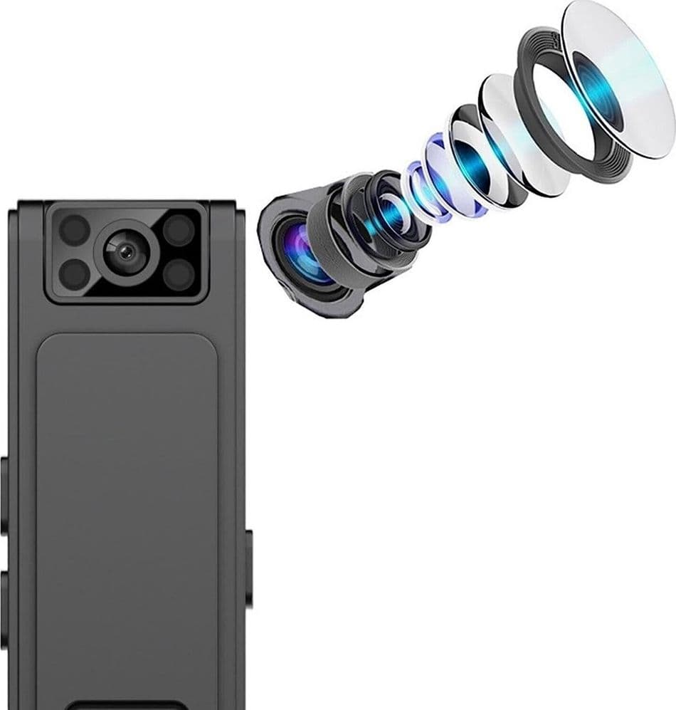 TELECAMERA SPIA MICROCAMERA INFRAROSSI BODYCAM VISIONE NOTTURNA REGISTRATORE - 11