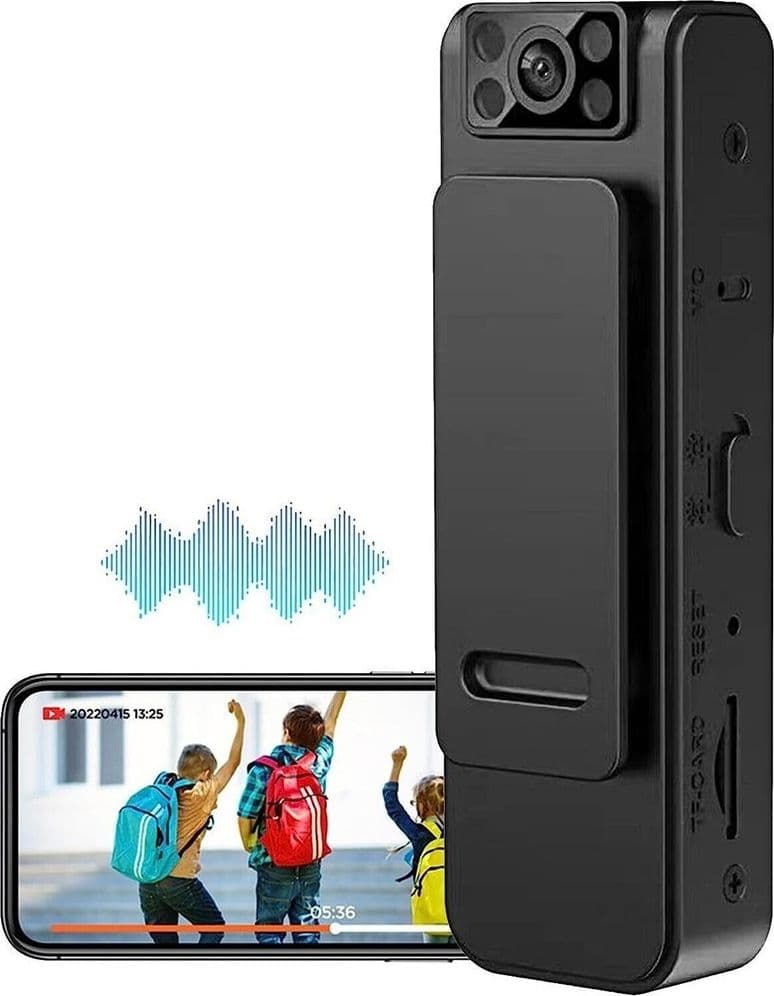 TELECAMERA SPIA MICROCAMERA INFRAROSSI BODYCAM VISIONE NOTTURNA REGISTRATORE - 9