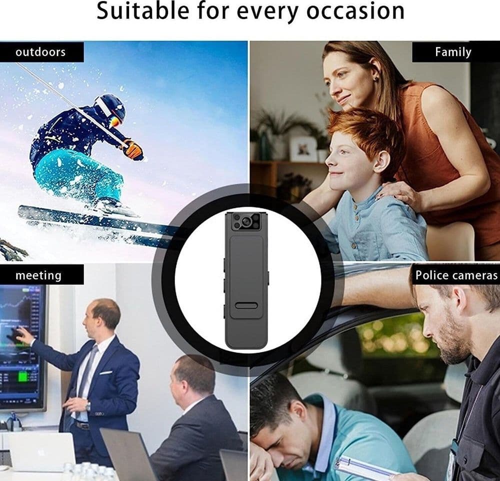 TELECAMERA SPIA MICROCAMERA INFRAROSSI BODYCAM VISIONE NOTTURNA REGISTRATORE - 10
