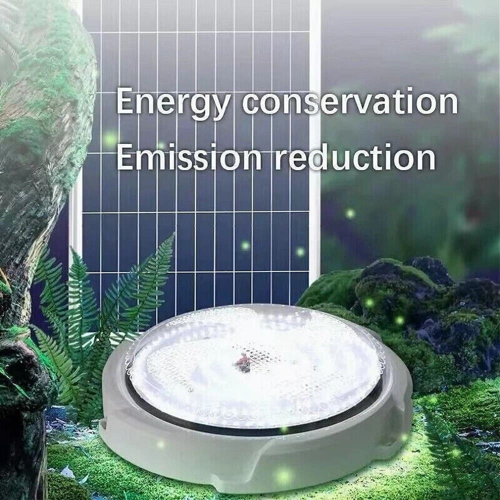 PLAFONIERA FARO LED PANNELLO SOLARE 200 W CON SENSORE CREPUSCOLARE IP65 ESTERNO - 5