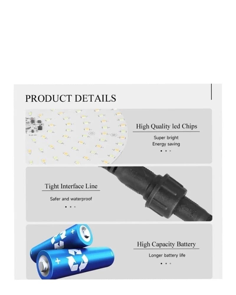 PLAFONIERA FARO LED PANNELLO SOLARE 200 W CON SENSORE CREPUSCOLARE IP65 ESTERNO - 2