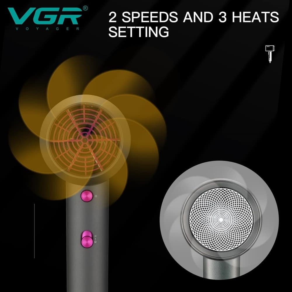 VGR V-400 Asciugacapelli Professionale 2000W Parrucchiere Shop Styling Capelli - 11