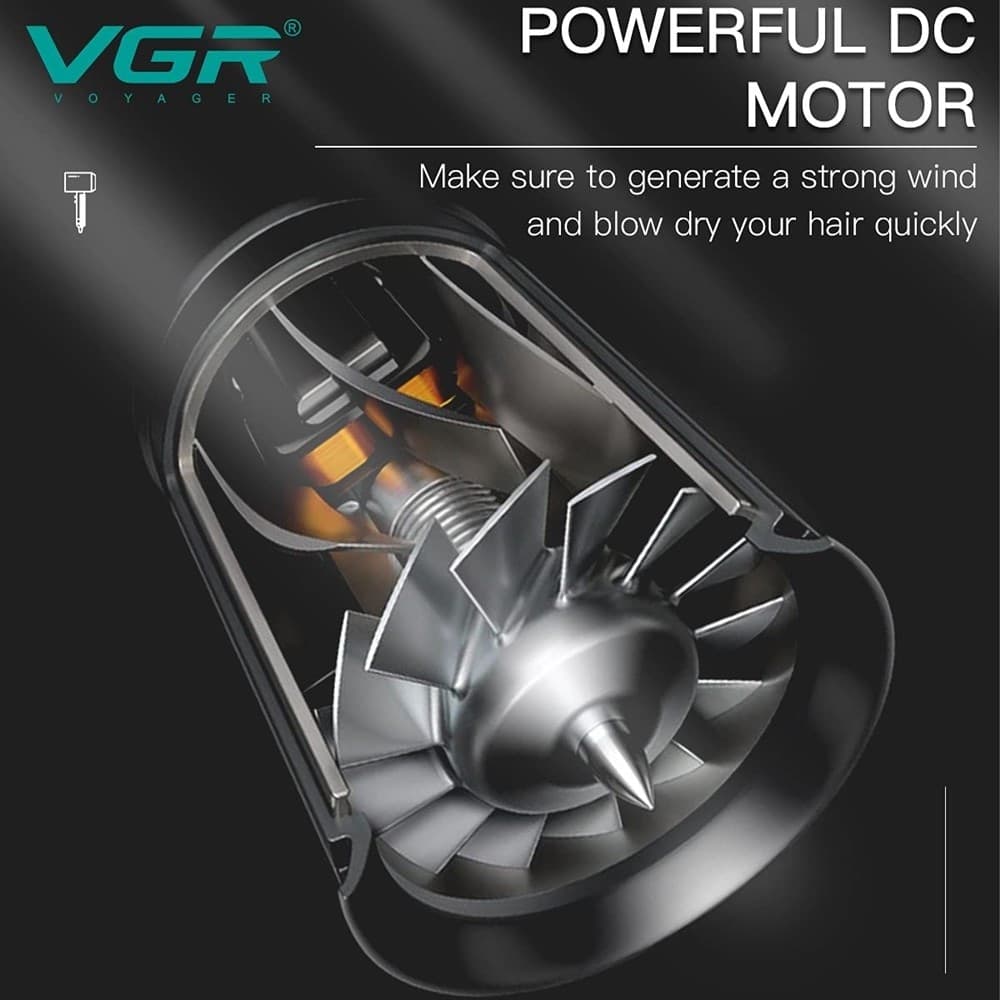 VGR V-400 Asciugacapelli Professionale 2000W Parrucchiere Shop Styling Capelli - 12