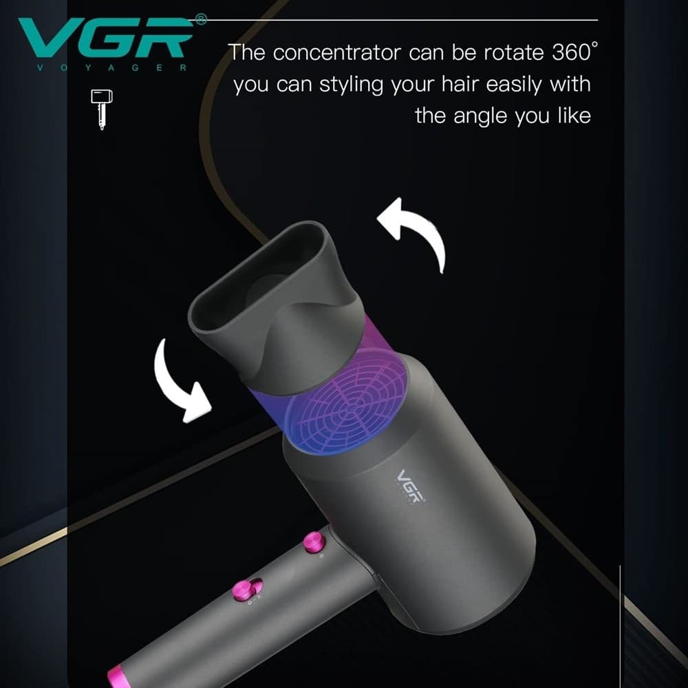 VGR V-400 Asciugacapelli Professionale 2000W Parrucchiere Shop Styling Capelli - 10