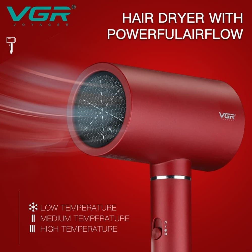 VGR V-431 Asciugacapelli Professionale 1600-1800W Parrucchiere Shop Hair Dryer - 13