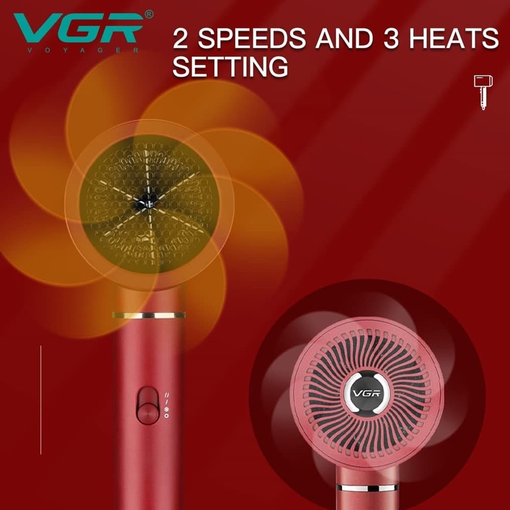 VGR V-431 Asciugacapelli Professionale 1600-1800W Parrucchiere Shop Hair Dryer - 15
