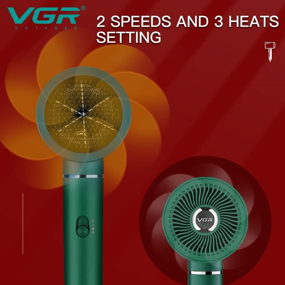 VGR V-431 Asciugacapelli Professionale 1600-1800W Parrucchiere Shop Hair Dryer - 22