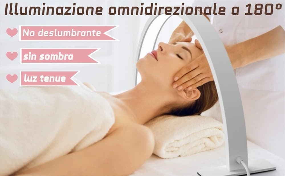 LUCE A MEZZA LUNA PER SCRIVANIA LAMPADA LUNARE A LED PER UNGHIE TRUCCO ESTETISTA - 9