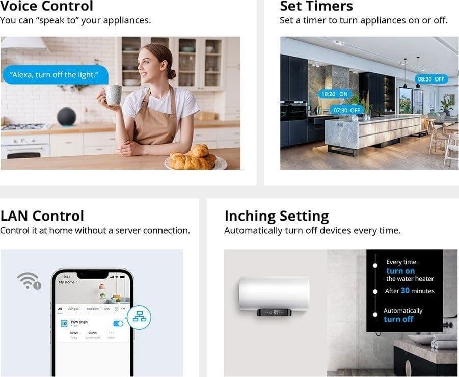INTERRUTTORE INTELLIGENTE MISURATORE DI CONSUMO WIFI SMART SWITCH SONOFF POWR316 - 10