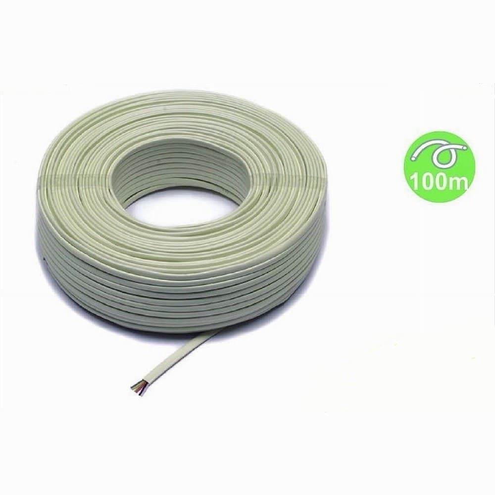 MATASSA DA 100MT CAVO TELEFONICO 4C PIATTO CON RIVESTIMENTO COLORE AVORIO 31424 - 3