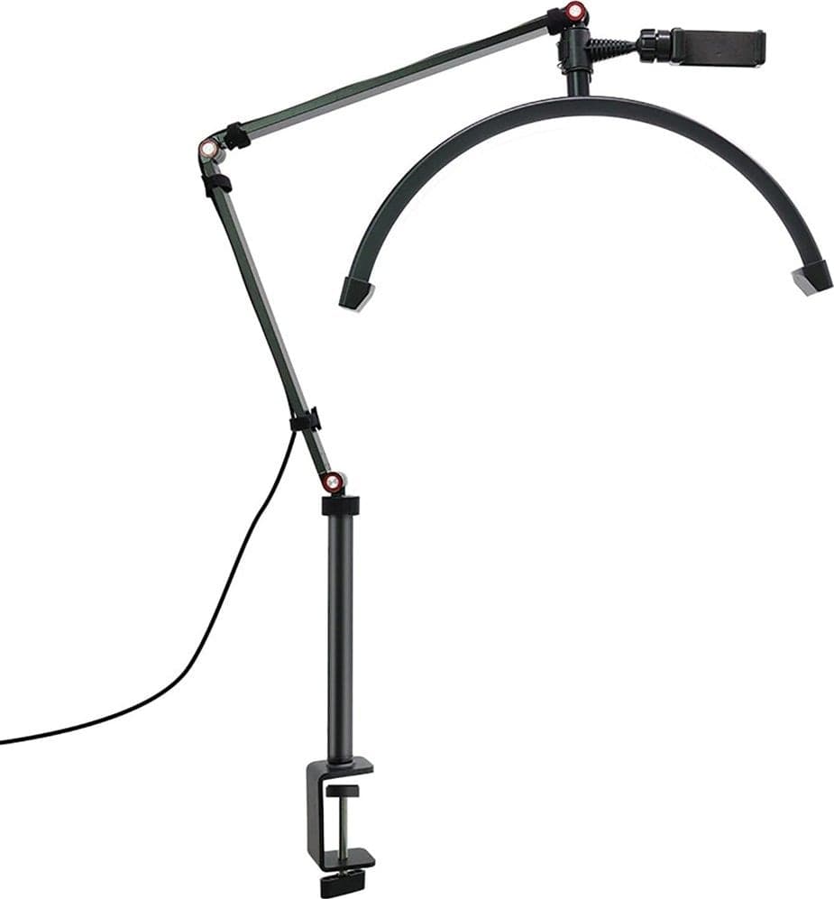 LAMPADA A LED PER EXTENSION CIGLIA DA 16" CON SUPPORTO TELEFONO UNGHIE TATUAGGI - 9