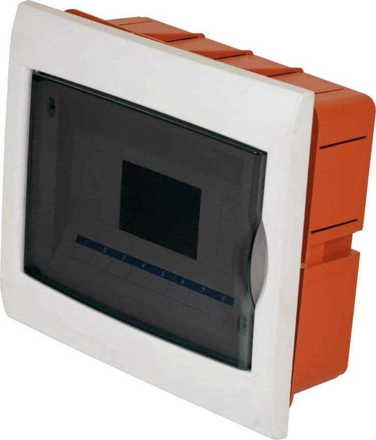 CENTRALINO DA INCASSO IP40 12/14 MODULI 300X200X90 MM 24W PORTELLO FUME' FG14312 - 3