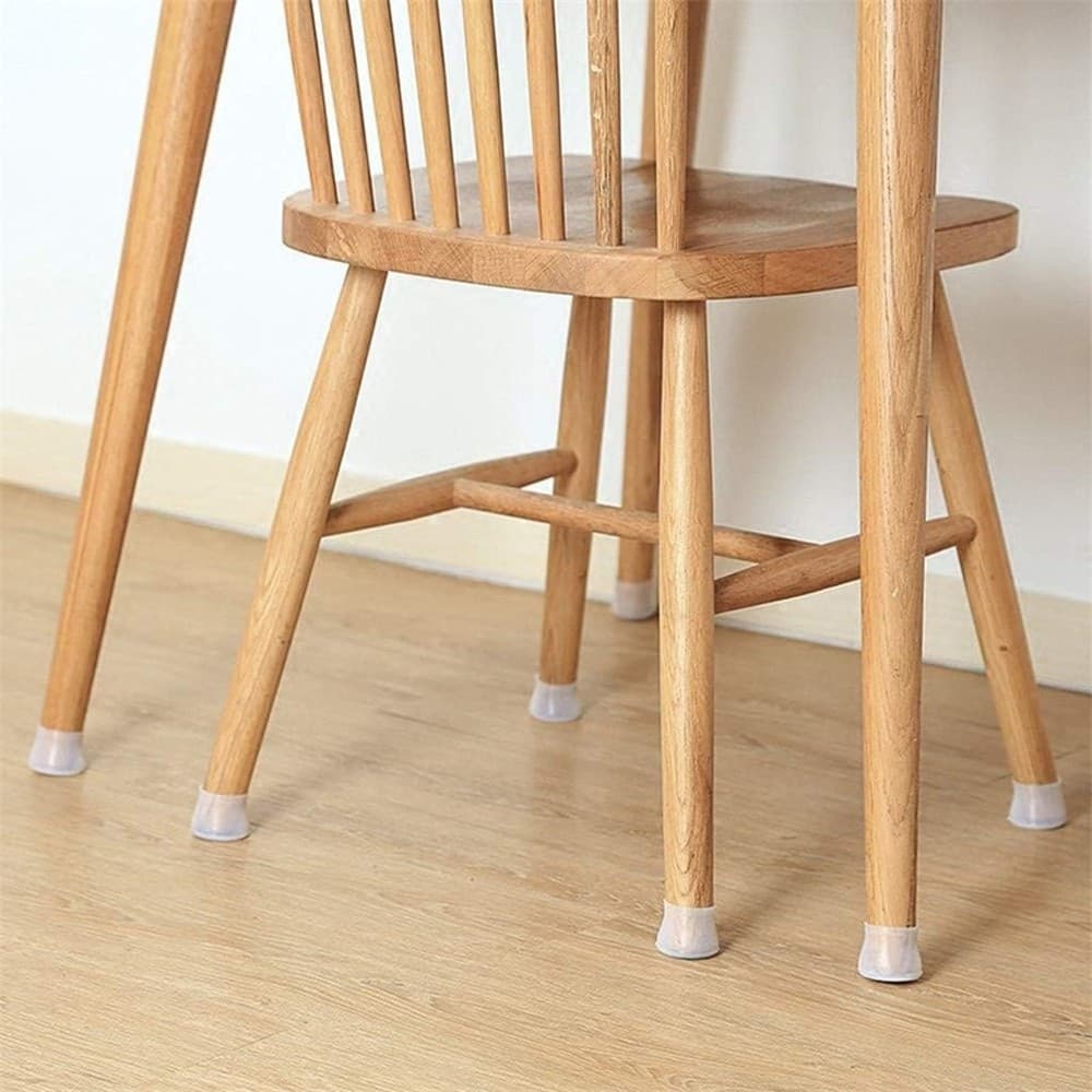 SET 16 PZ TAPPI PROTEZIONI PER GAMBE SEDIA MOBILI TAVOLI IN SILICONE CON FELTRO - 8