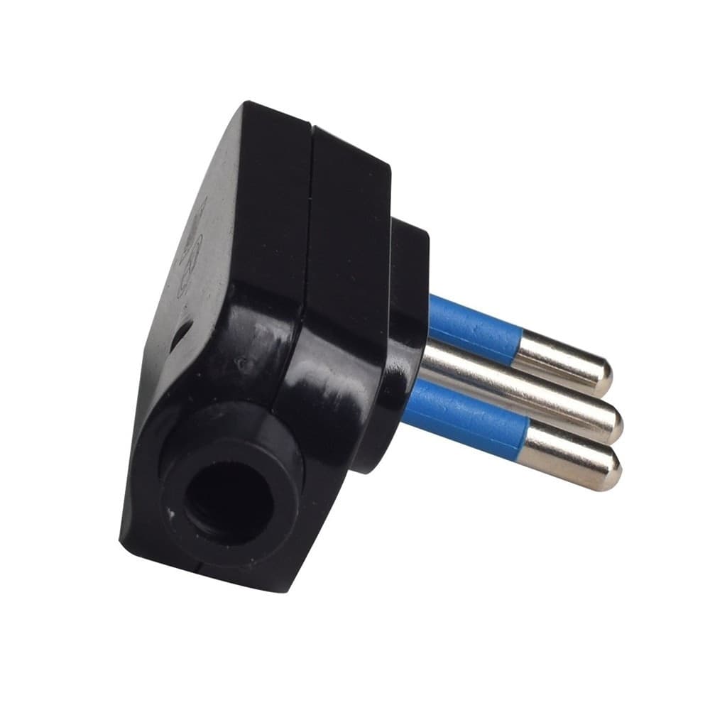 SPINA ELETTRICA PIATTA SALVASPAZIO LATERALE 2P+T 10A 25 V MAX 1500 W NERO 80004 - 3