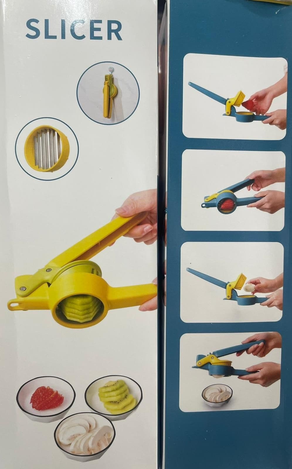 AFFETTATRICE MULTIUSO IN ACCIAIO MANDOLINO MANUALE ALIMENTI GRATTUGIA ROTANTE - 12