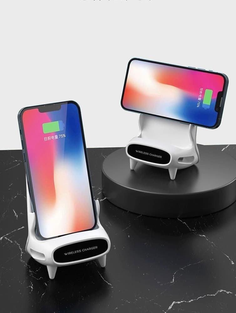 SUPPORTO STAZIONE DI RICARICA SENZA FILI WIRELESS RAPIDA PER CELLULARE UFFICIO - 10