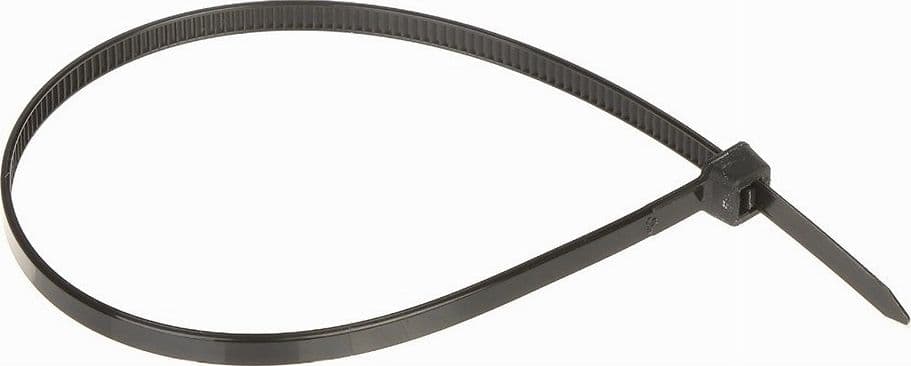 SET 100 PZ FASCETTE SERRACAVO AUTOBLOCCANTI IN NYLON NERO 4.8MM X 200MM 48-200-N - 3
