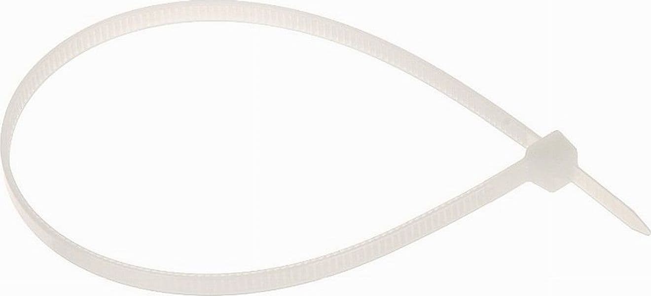 SET 100 PZ FASCETTE SERRACAVO AUTOBLOCCANTI IN NYLON BIANCO 4.8X200 MM 48-200-B - 3