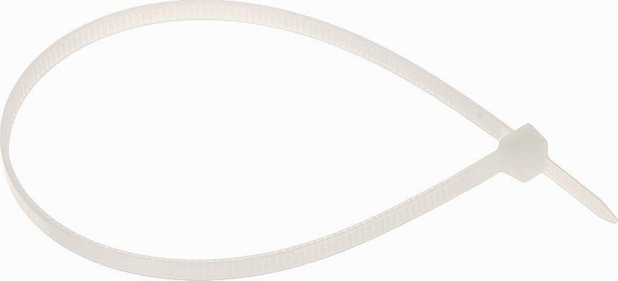 SET 100 PZ FASCETTE SERRACAVO AUTOBLOCCANTI IN NYLON BIANCO 4.8X200 MM 48-200-B - 3
