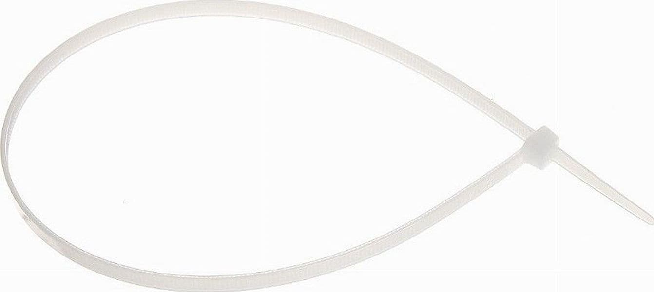 SET 100 PZ FASCETTE SERRACAVO AUTOBLOCCANTI IN NYLON BIANCO 4.8 X 350MM 48-350-B - 3