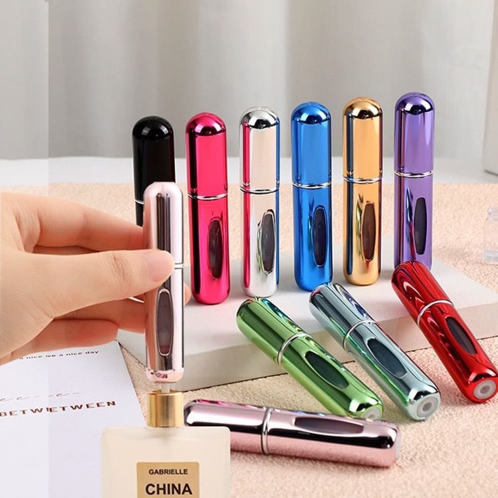SET 4PZ SPRUZZATORE DI PROFUMO 5ML RICARICABILE NEBULIZZATORE PER PROFUMI VIAGGI VACANZE - 8