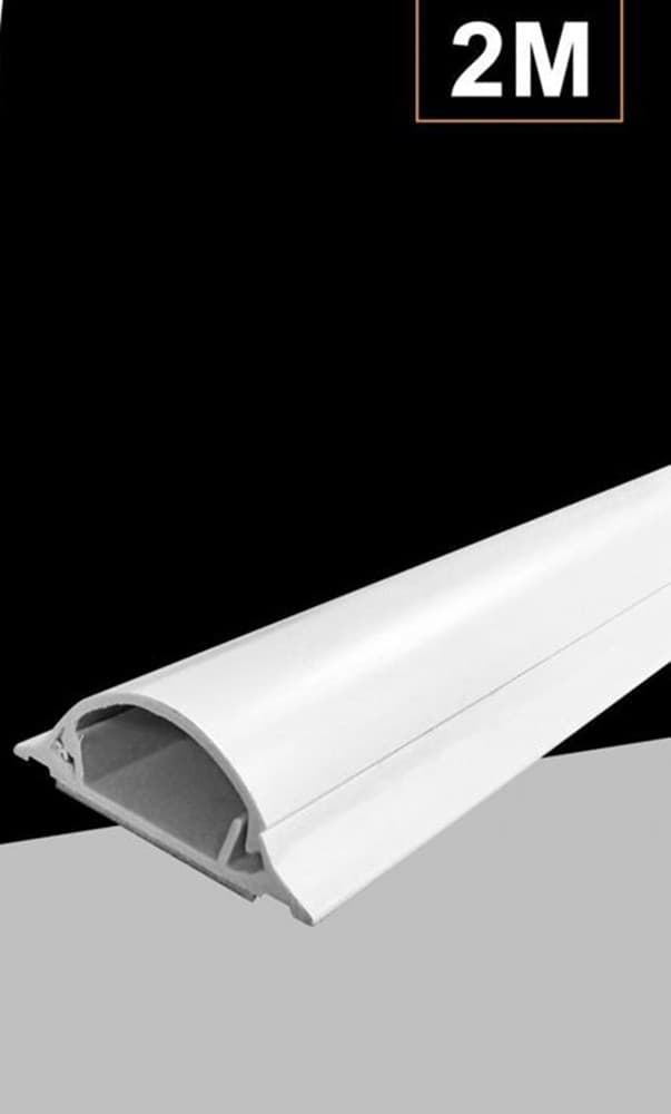 10 PZ PROFILI CANALINA PASSACAVI CON BIADESIVO IN PVC COLORE BIANCO 2 MT 14X48MM - 4