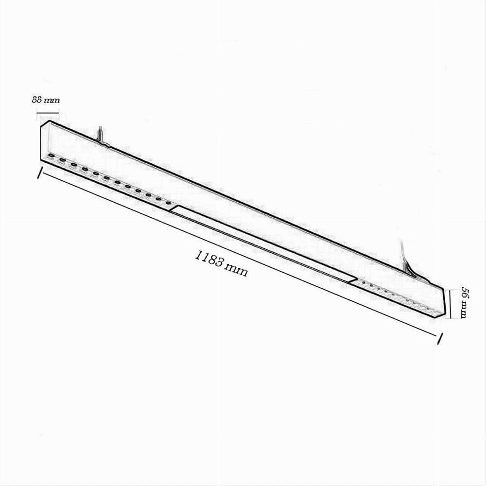 LAMPADARIO A SOSPENSIONE LINEARE A LED 42 W LAMPADA DA SOFFITTO MINIMAL A70-N3C - 9