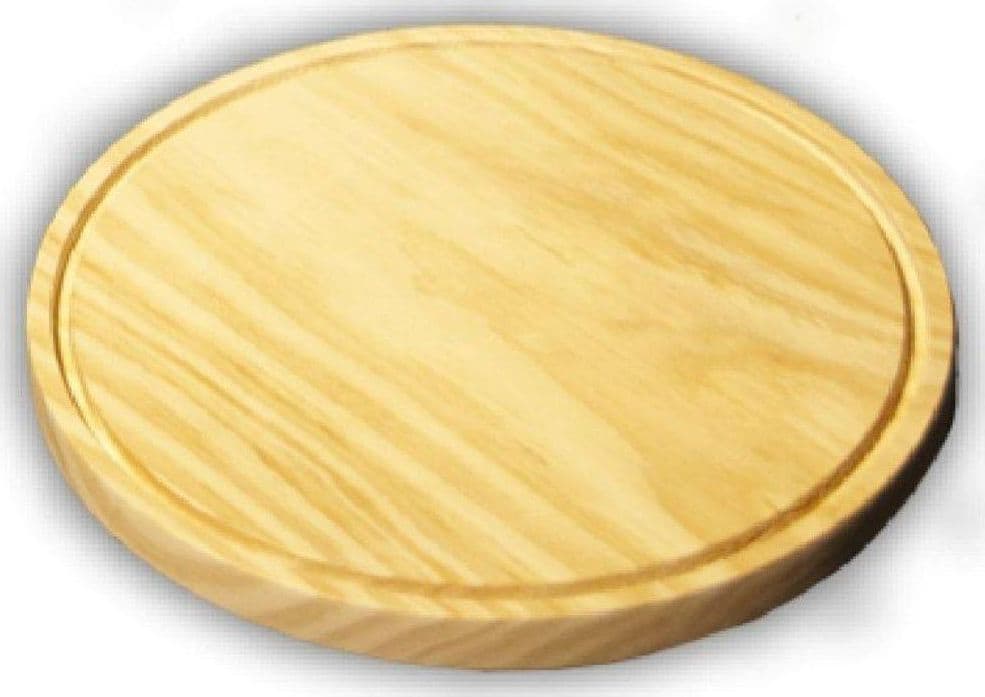 PIATTO ROTONDO PER PIZZA DIAMETRO 28 CM TAGLIERE IN LEGNO ACCESSORI DA CUCINA