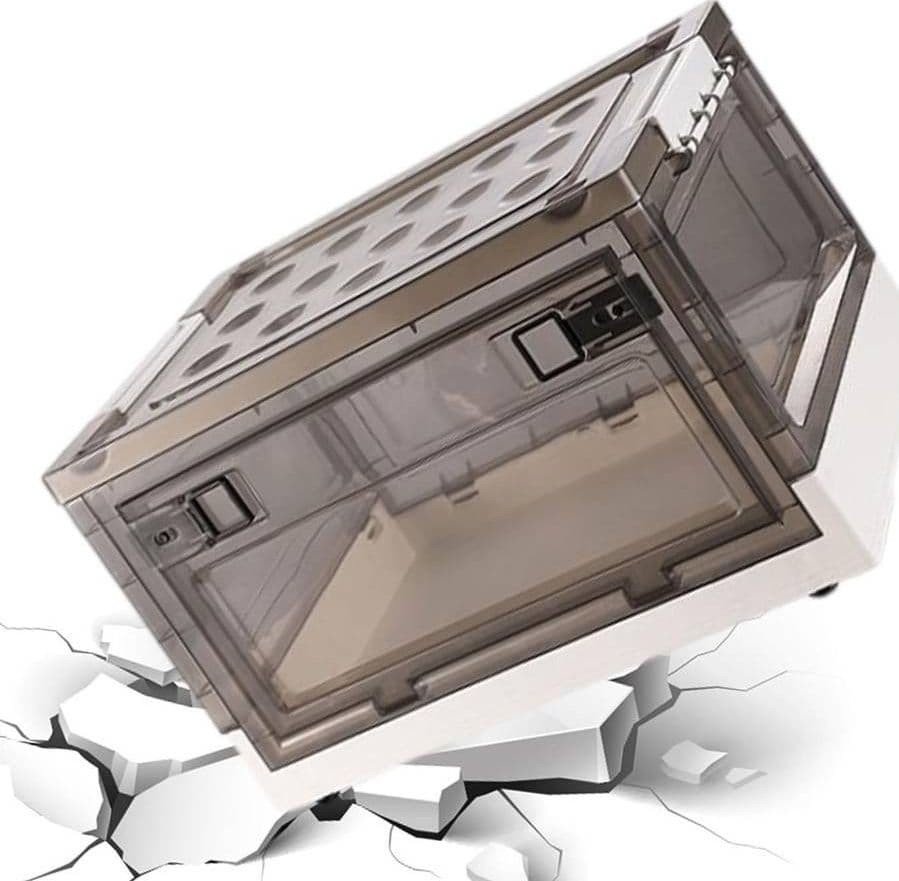 SCATOLA CONTENITORE STOCCAGGIO PIEGHEVOLE SALVASPAZIO CON RUOTE 51 X 34 X 24 CM - 15