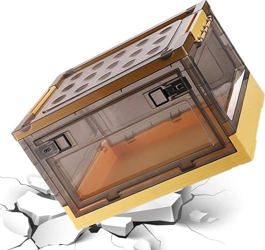 SCATOLA CONTENITORE STOCCAGGIO PIEGHEVOLE SALVASPAZIO CON RUOTE 51 X 34 X 24 CM - 21