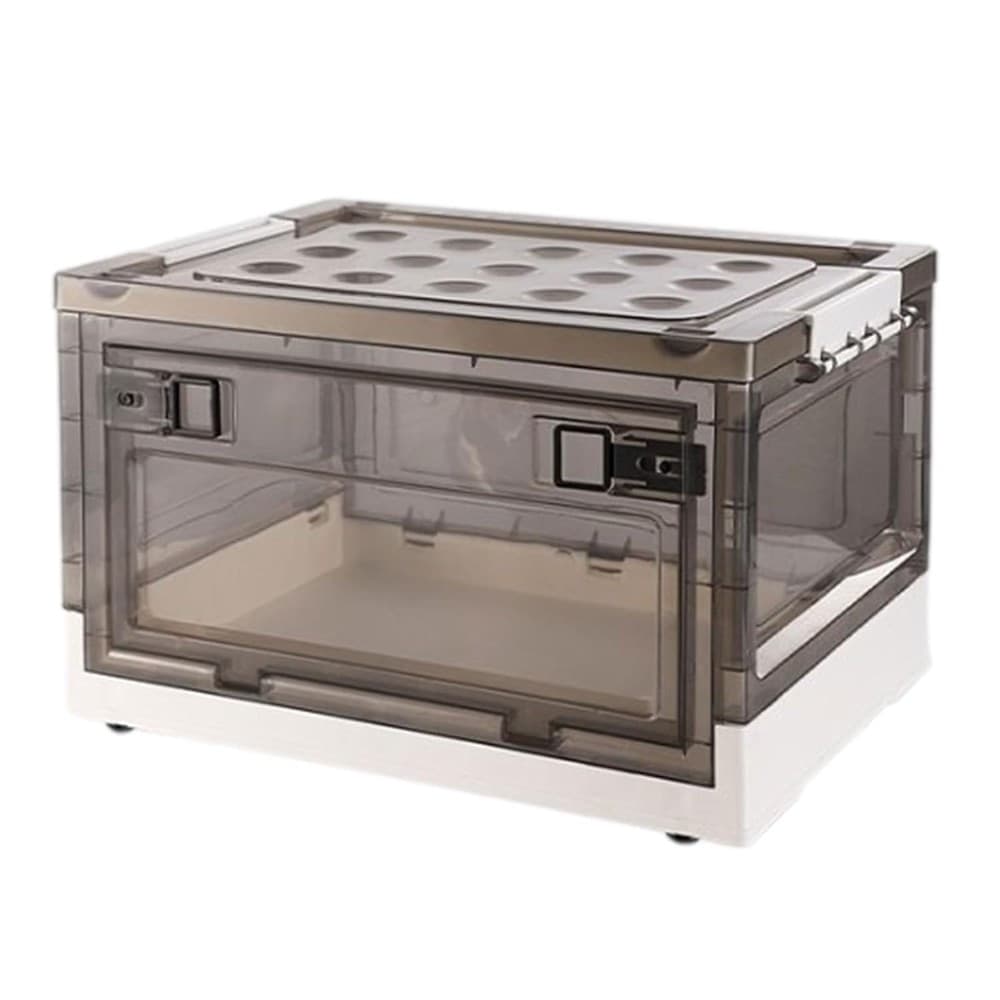 SCATOLA CONTENITORE DI STOCCAGGIO PIEGHEVOLE SALVASPAZIO CON RUOTE 40X28X24 CM - 16