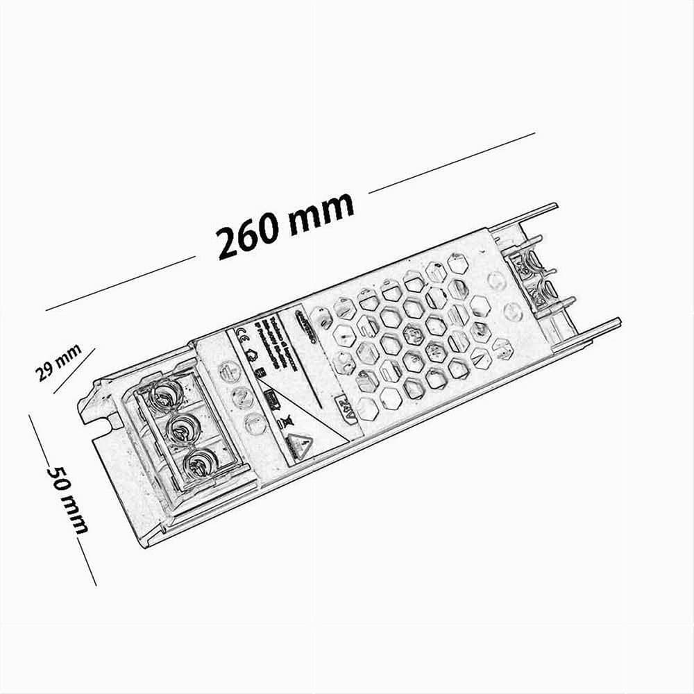 ALIMENTATORE SLIM STABILIZZATO 24V 300W SWITCH TRASFORMATORE 12.5MHA FLYLA300W24V - 5