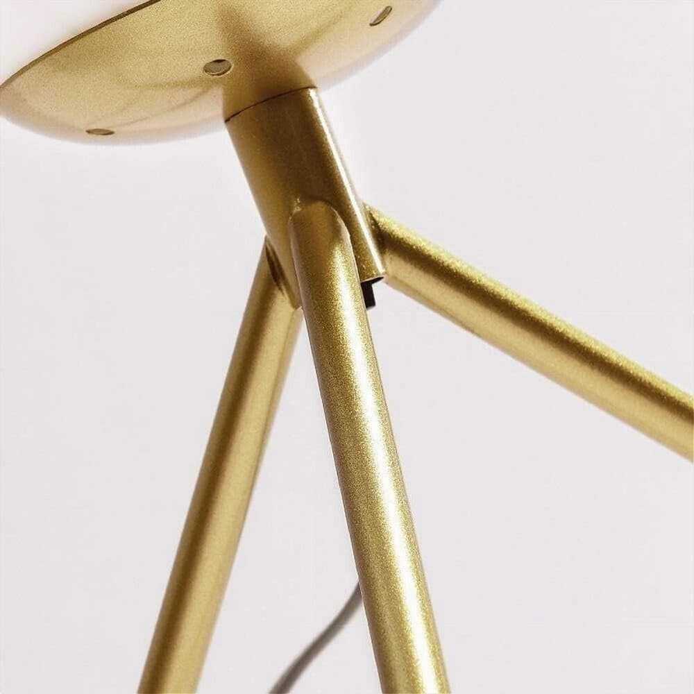 LAMPADA DA TAVOLO MINIMALISTA BRONZO TREPPIEDI CON SFERA LUME ABAT JOUR G9 D35 - 8