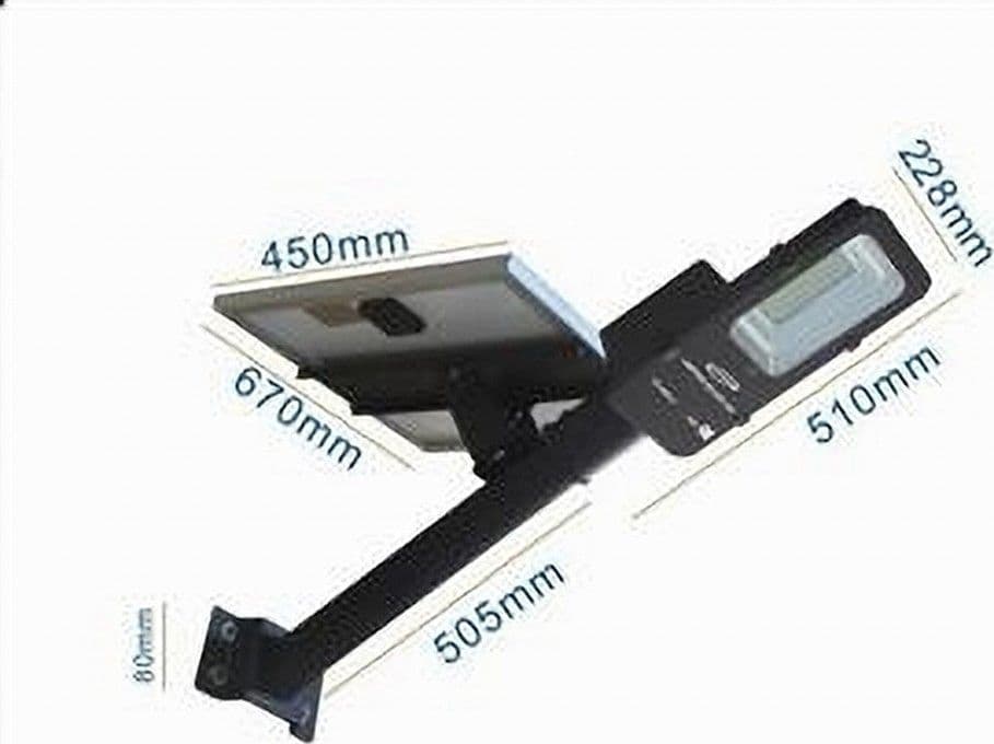 FARO STRADALE LAMPIONE SOLARE LED 200WATT CREPUSCOLARE DIMMERABILE IP65 S03-200W - 8