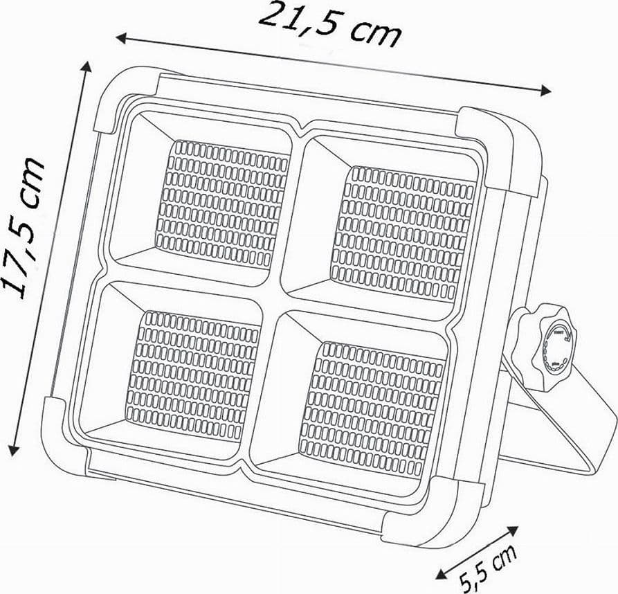 FARO PROIETTORE RICARICABILE PANNELLO SOLARE 200 W USB POWER BANK IP65 S18B-200W - 9