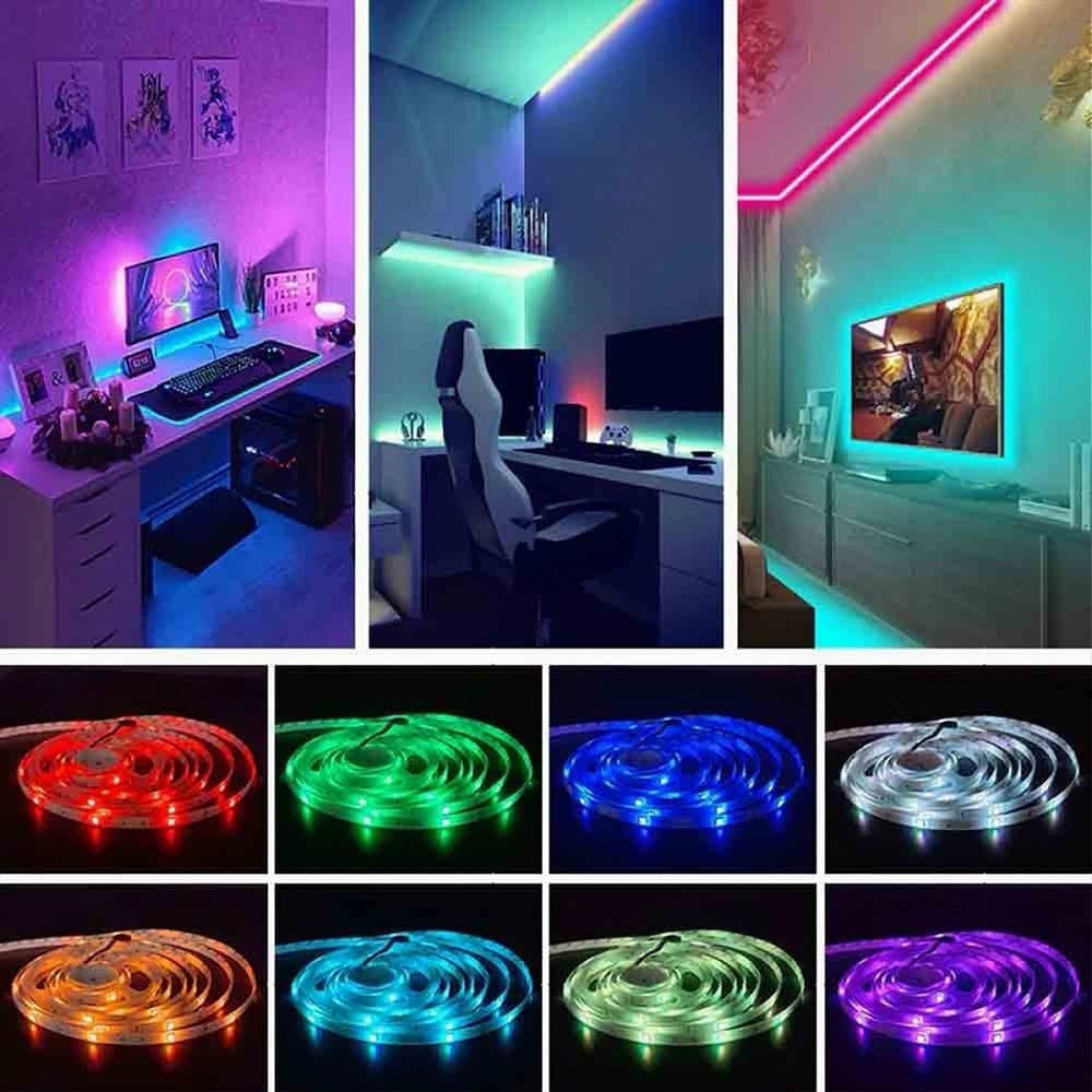 STRISCIA LED SMD5050 IP20 12V 5 MT DIGITALE LUCE RGB TELECOMANDO W5050R-12-60-IC - 9
